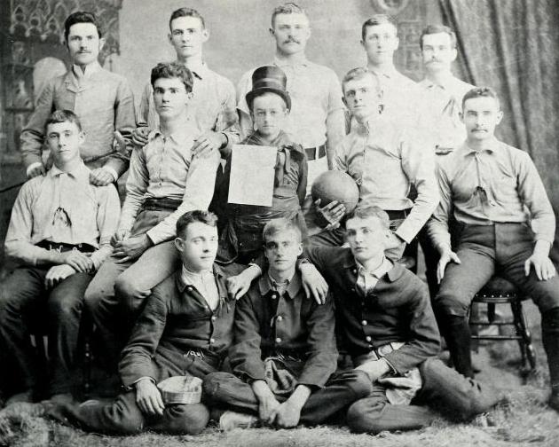 Mansfield's 1891 football team, which went 3-1 on the season