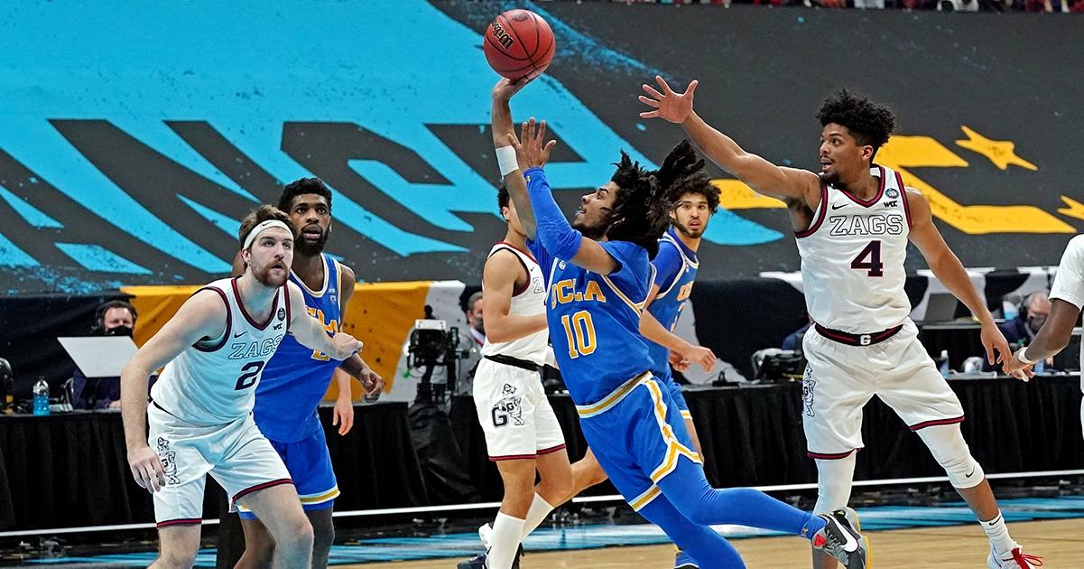 Gonzaga defeated UCLA 93-90 in overtime in the Final Four.