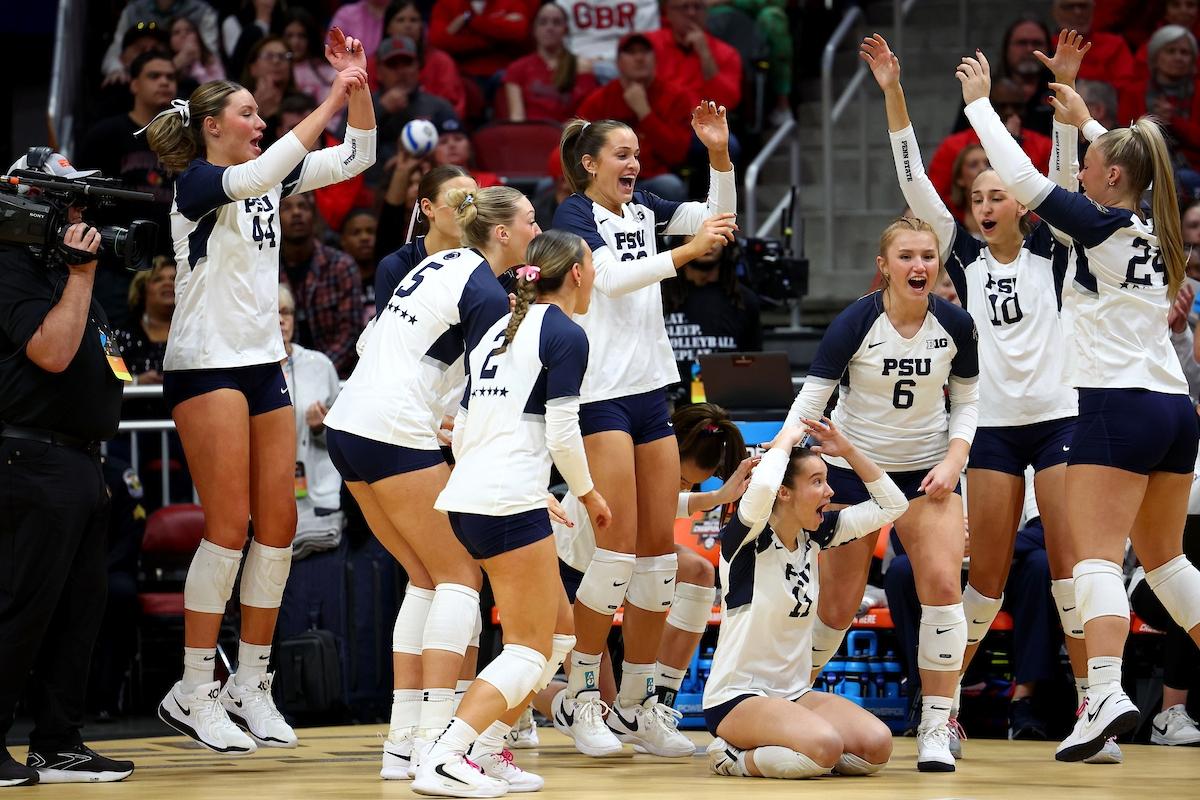 Penn State women's volleyball players in the 2024 national championship