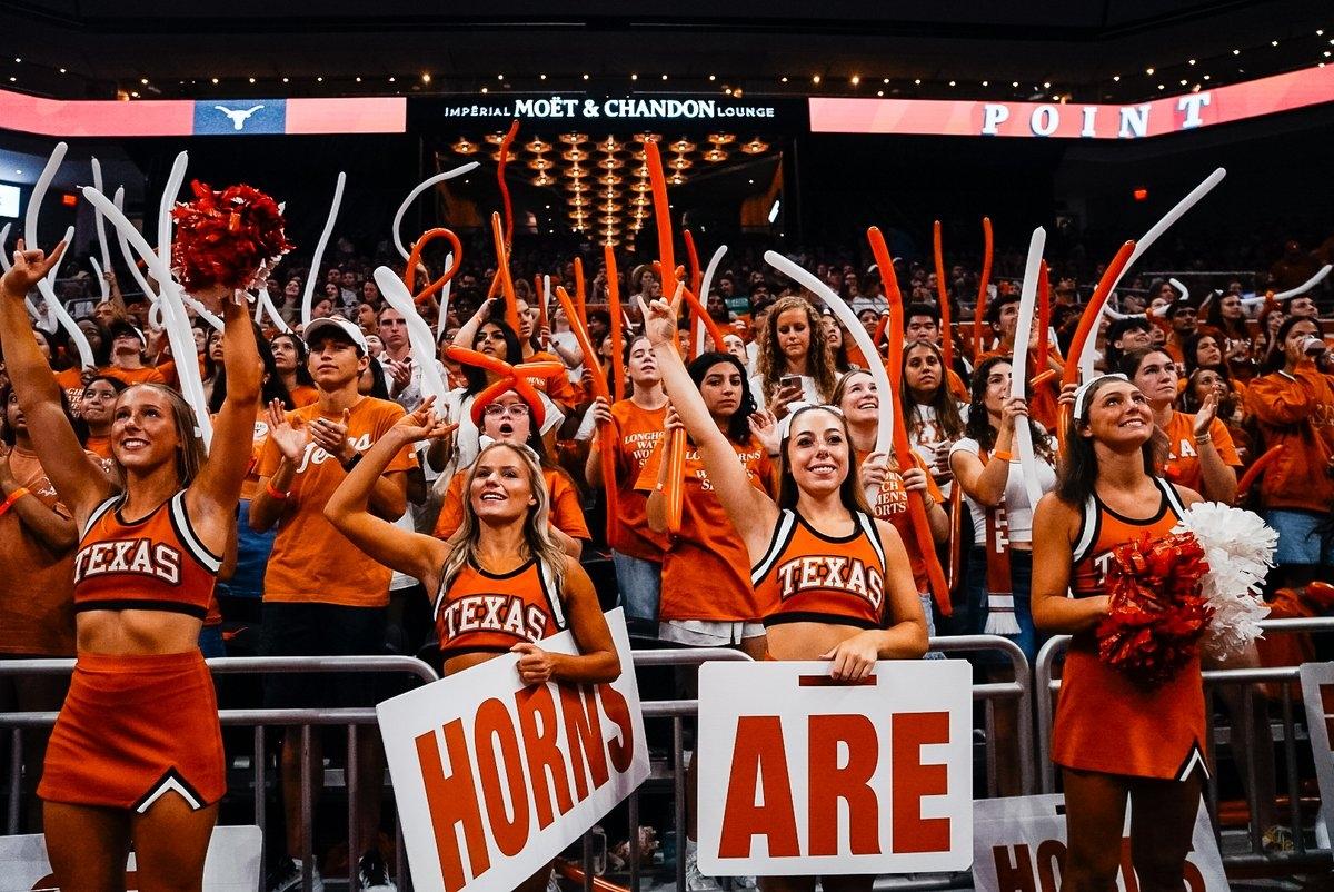 Texas fans at their matchup against No.6 Stanford