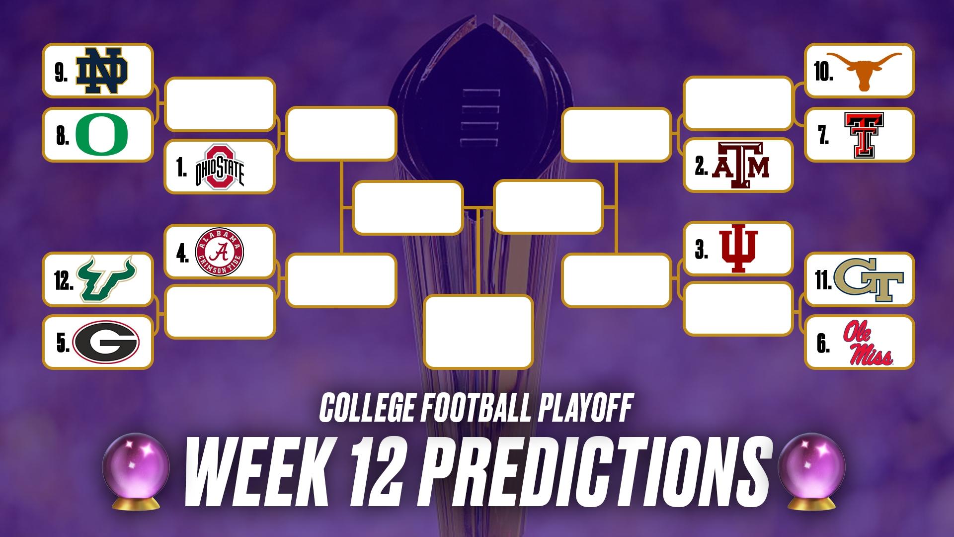 Week 12 College Football Playoff Predictions