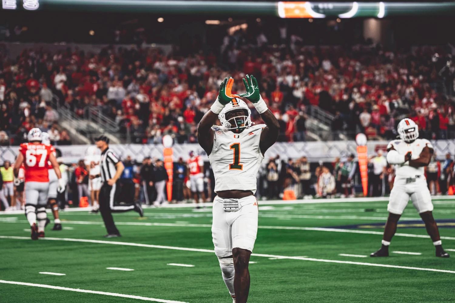 Miami celebrates against Ohio State