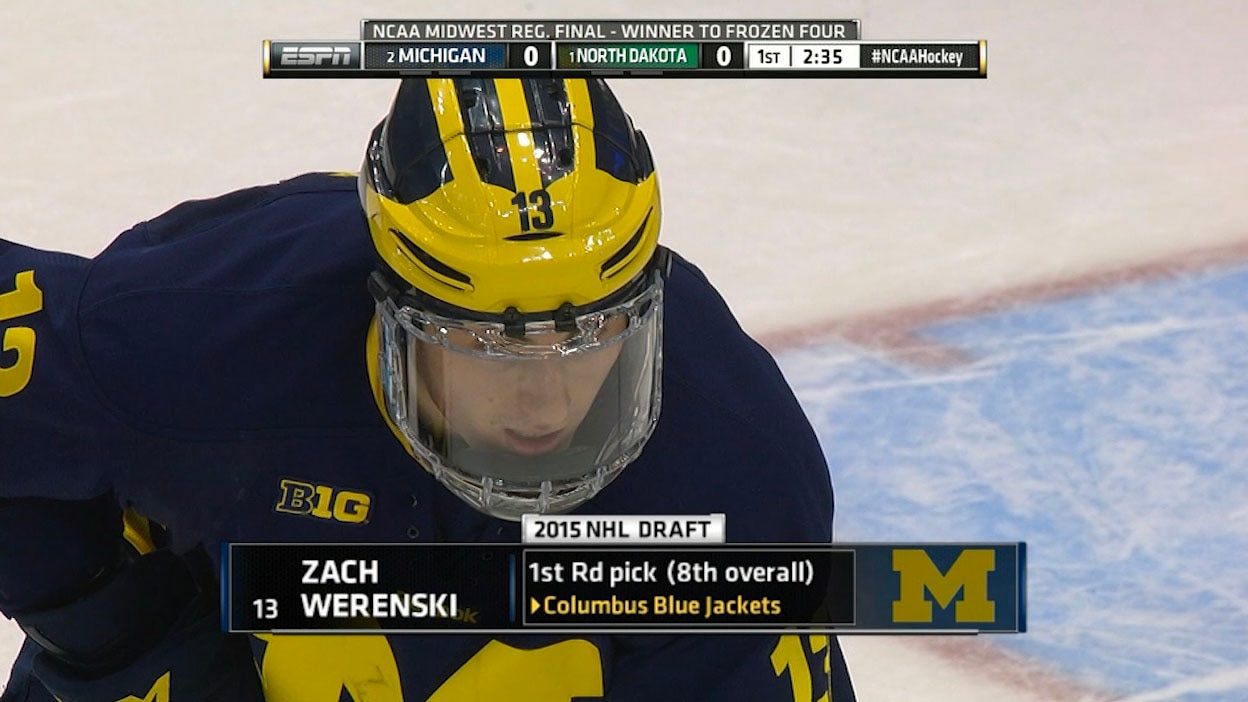 Zach Werenski college hockey highlights for Michigan